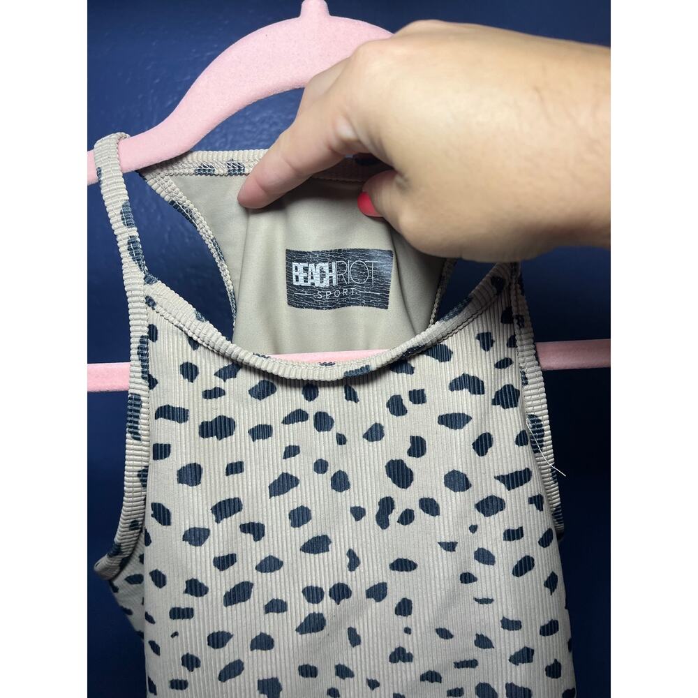 Beach Riot Ribbed Animal Print Set High Rise Leggings Racerback Crop Tank Small - Picture 7 of 11